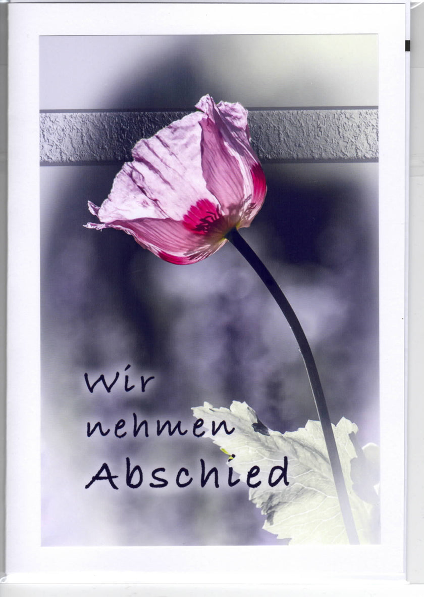Fotokarte Trauer Blüte