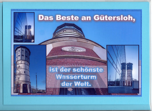 Fotokarte Das Beste an Güterloh ist der schönste Wasserturm der Welt