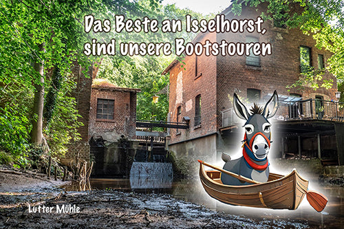 Fotokarte Das Beste an Isselhorst sind unsere Bootstouren