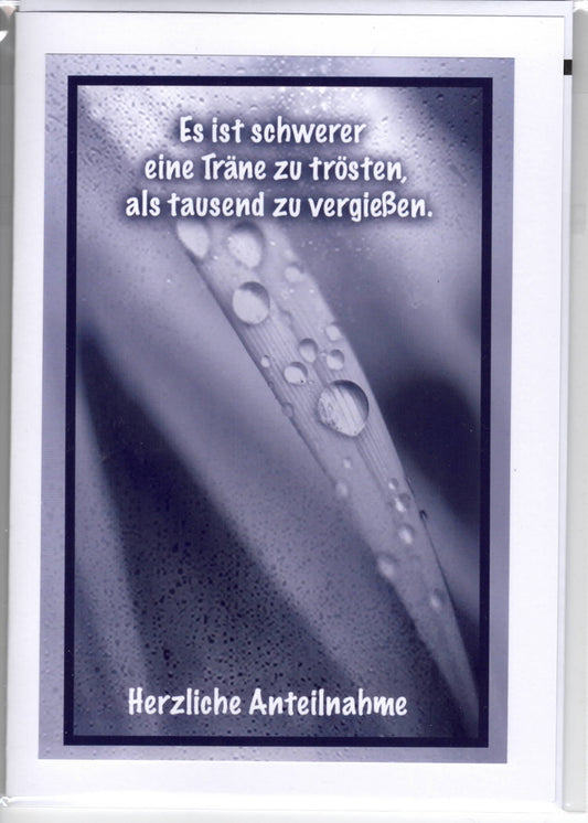 Fotokarte Trauer mit Spruch