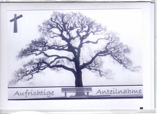 Fotokarte Trauer - Aufrichtige Anteilnahme