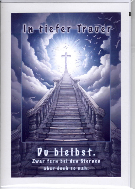 Fotokarte Trauer -  In tiefer Trauer - Du bleibst.