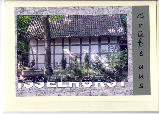 Fotokarte Grüße aus Isselhorst- Hof Mumperow Fachwerkhaus