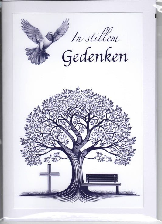 Fotokarte Trauer -  In stillem Gedenken