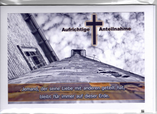 Fotokarte Trauer  - Aufrichtige Anteilnahme