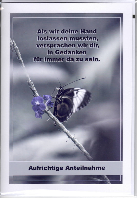 Fotokarte Trauer  - Mit Spruch