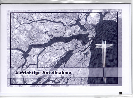 Fotokarte Trauer  - Aufrichtige Anteilnahme
