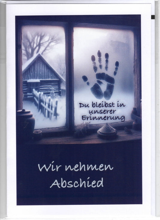 Fotokarte Trauer  - Wir nehmen Abschied