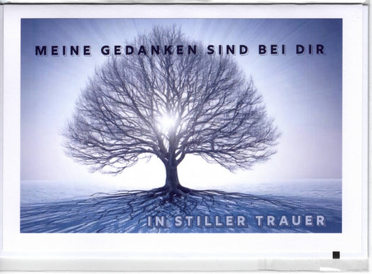 Fotokarte Trauer  - Meine Gedanken sind bei Dir
