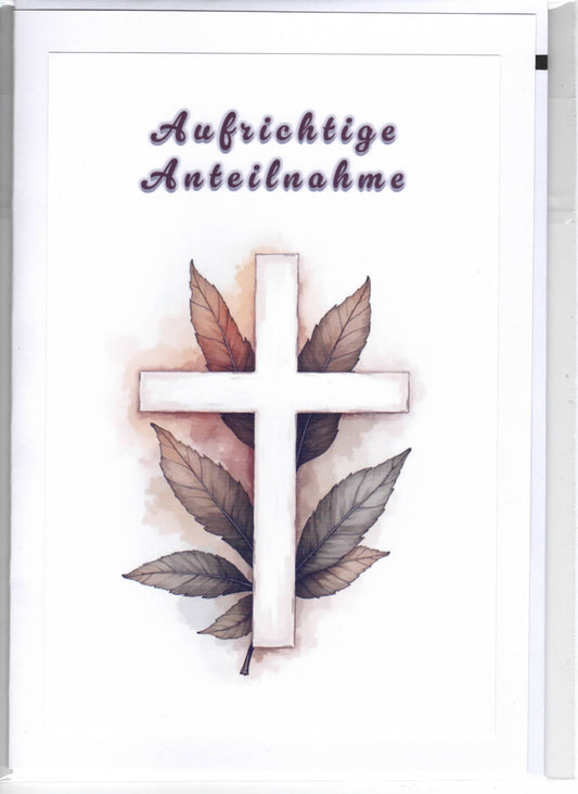 Fotokarte Trauer  - Aufrichtige Anteilnahme
