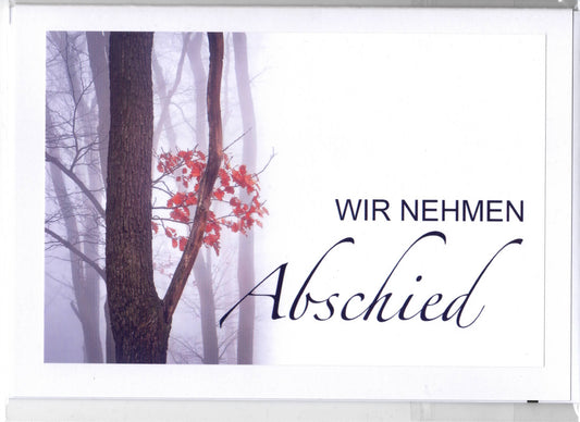 Fotokarte Trauer Herbstwald