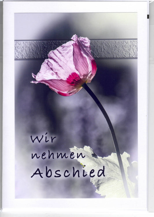 Fotokarte Trauer Blüte
