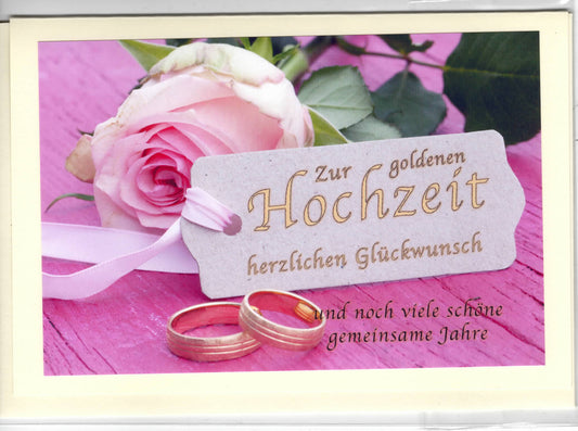 Fotokarte Goldene Hochzeit